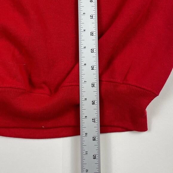 Panda Eating Cartoon Drawing China Vintage 80s Red Crewneck Size XL Jim Benton - Picture 6 of 7